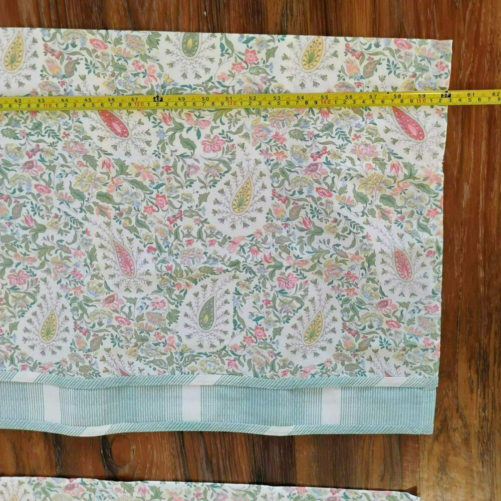 Waverly Paisley Valence, Multicolor Pastel Floral 60" X 16" Cotton LIKE NEW - Picture 7 of 8